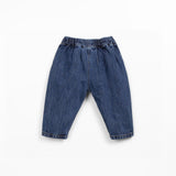 Denim Trousers with Elastic Waistband