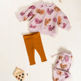 Heart Print Sweatshirt || Rose