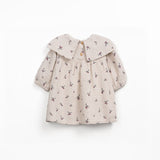 Woven Cotton Dress || Strawberry Tree Print
