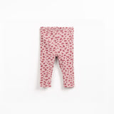 Ribbed Leggings || Spotted Rose Print