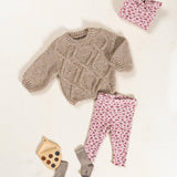 Ribbed Leggings || Spotted Rose Print