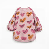 Fleece Jersey Dress || Rose Heart Print