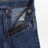 Straight Leg Denim Trousers with Pockets