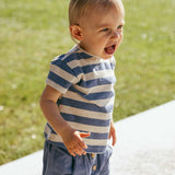 Plain Jersey Pull Up Pants || Indigo