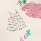 Baby Girls Jersey Jumpsuit || Striped