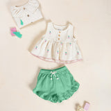 Sleeveless Cotton Jersey Top || Pineapple Print