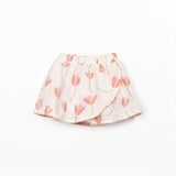 Printed Woven Skort || Tulips
