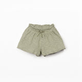 Embellished Pique Shorts || Khaki Green