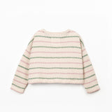 Girls Jersey Sweater || Striped