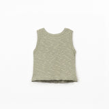 Sleeveless Pique Top || Khaki Green