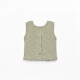 Sleeveless Pique Top || Khaki Green
