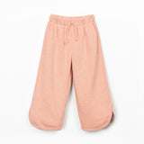Organic Cotton Wide Leg Trousers || Salmon