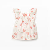 Printed Woven Dress || Tulips