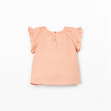 Tunic with Gathered Sleeves || Salmon