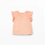 Tunic with Gathered Sleeves || Salmon