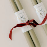 Beeswax Dipped Taper Candles || Bayberry