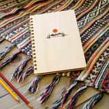 Wood Spiral Notebook || Mountain Sunrise