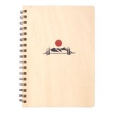 Wood Spiral Notebook || Mountain Sunrise