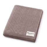 Organic Cotton Luxury Ribbed Blanket || Mocha