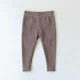 Organic Knit Baby Legging || Dark Brown Stripe