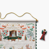 Embroidered Hanging Advent Calendar || Nativity