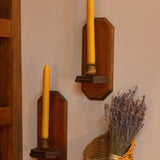 Hand-Dipped Beeswax Taper Candle || Pair