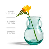 Small French Country Glass Vase - 6 1/4"