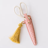 Ivory & Gold Heirloom Scissors with Case || Petunia Pink