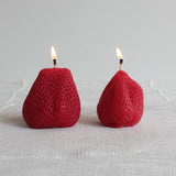 Beeswax Candle Pair || Large Strawberries