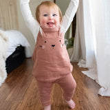 Bunny Baby Girl Tunic Dress Set || Apple Spice