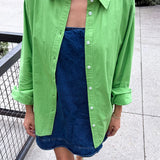 Light Weight Owen Shirt || Green Bud
