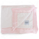 Luxury Receiving Blanket || Pink Border
