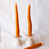 Beeswax Taper Candle Pair || Carrot