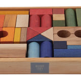 Wooden Blocks in Tray || 30 Pcs Rainbow