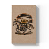 Kraft Layflat Notebook || Raycodesign Western Horse