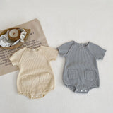 Amara Cotton Baby Bodysuit || Beige