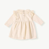 Baby Girls Pointelle Knit Dress || Cream