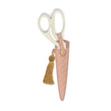 Ivory & Gold Heirloom Scissors with Case || Petunia Pink