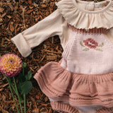 Ruffle Collar Onesie || Natural
