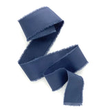 Classic Blue Hand Dyed Cotton Ribbon || 0.5" x 5 yards