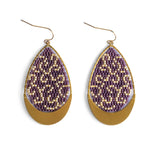 Gilded Teardrop Earrings || Olive