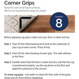 Corner Rug Grippers || Black