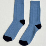 Classic Cashmere Socks || Bluebell
