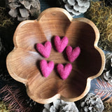 Felted Wool Heart || Anemone Purple