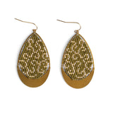 Gilded Teardrop Earrings || Olive