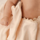 Crochet Trim Swaddle || Cloud
