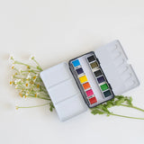 Mini-Travel Watercolor Paint Palette || 12 Colors