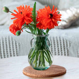 Small French Country Glass Vase - 6 1/4"