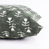 Didi Tulip Block Print Pillow Cover || Agave