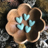 Felted Wool Heart || Pine Green